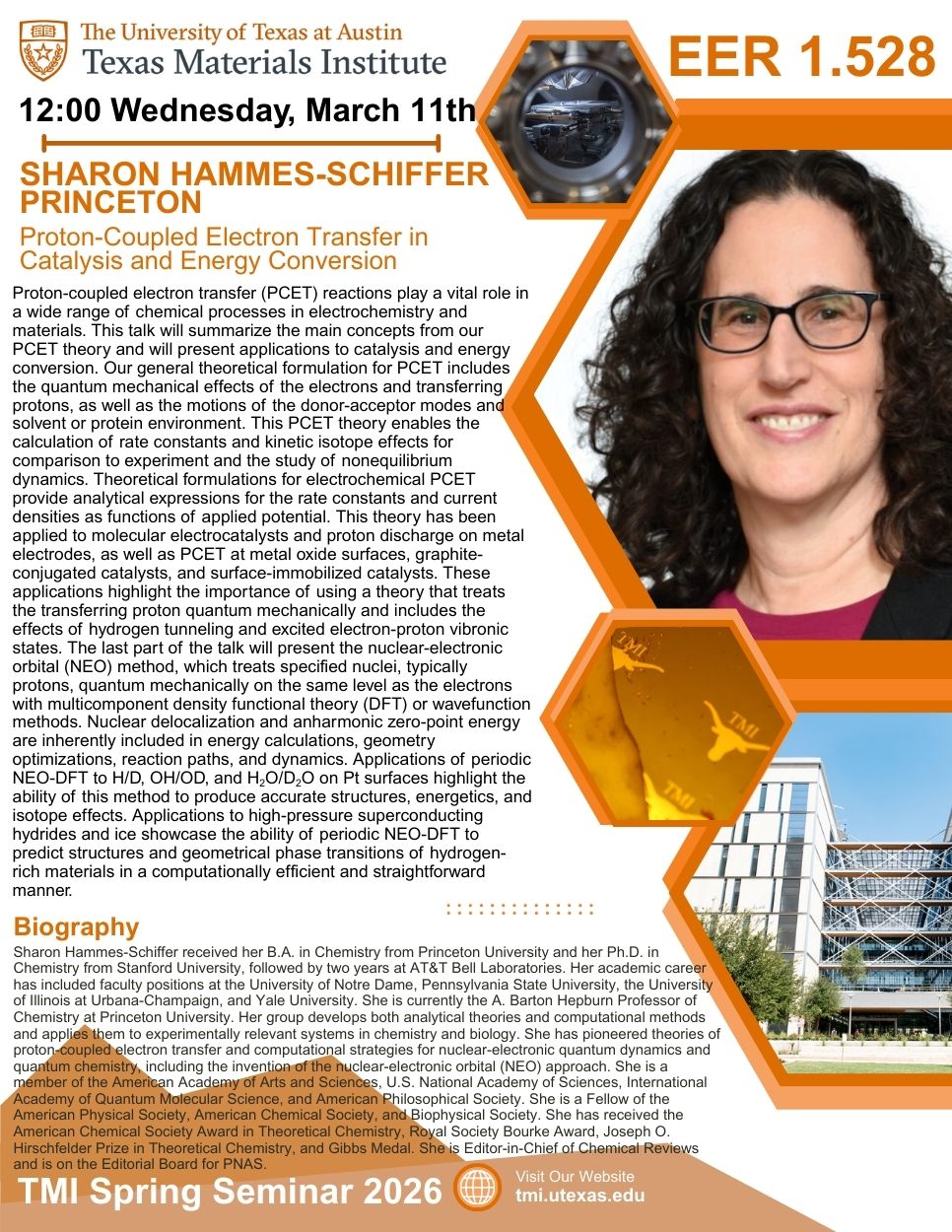 Hammes Schiffer Seminar Flyer