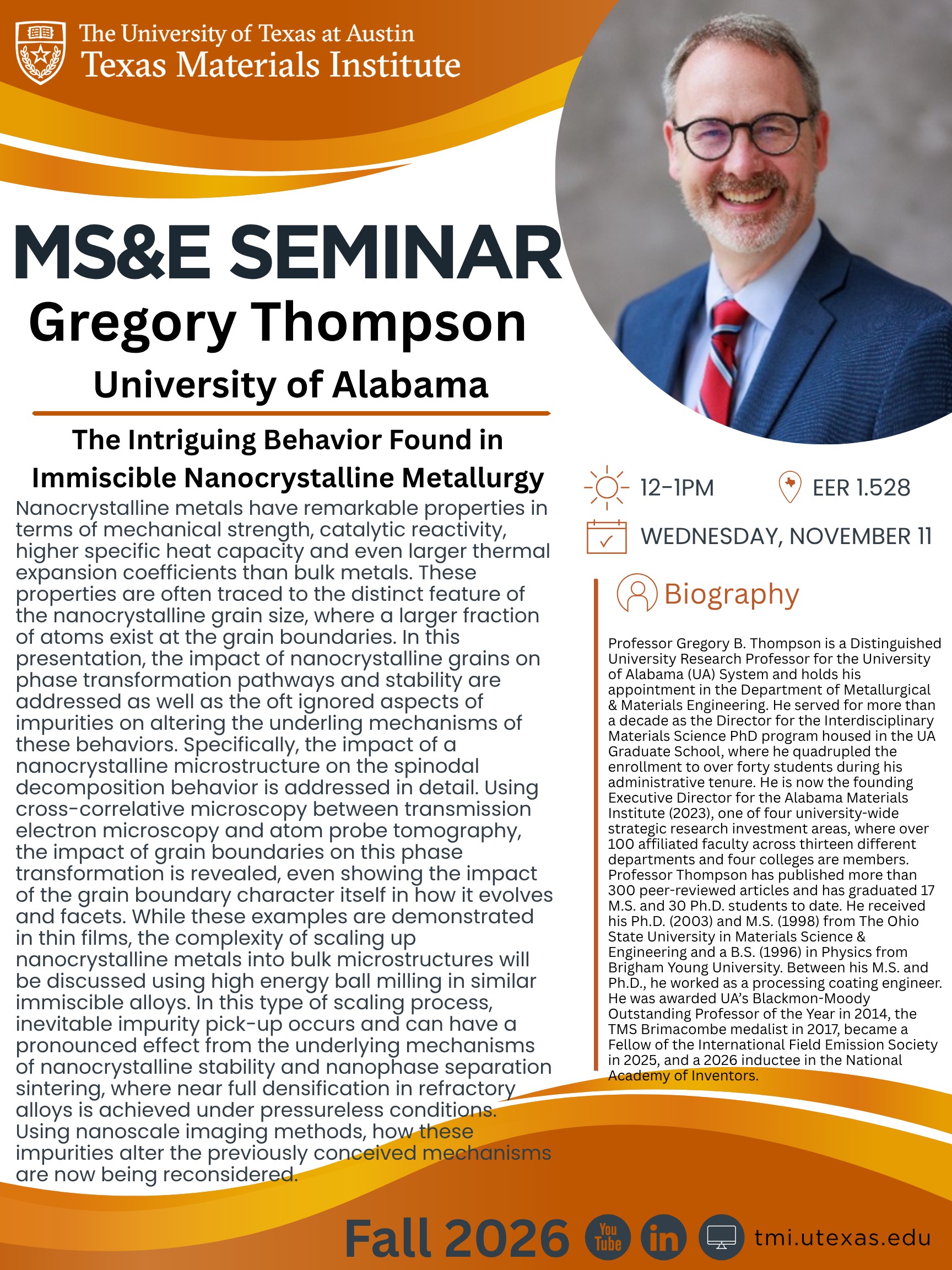 Thompson Seminar Flyer